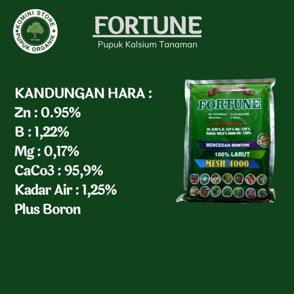 Happygardens Fortune 1Kg Kalsium Fertlizer Pupuk Fungisida Layu Kuning Daun Bawang Merah - Obat Layu