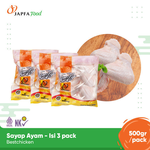 

BESTCHICKEN BUNDLING HEMAT SAYAP AYAM / CHICKEN WINGS 500 GR - ISI 3 PACK BEST SELLER