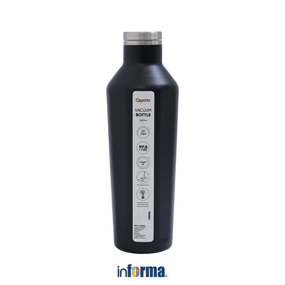 Informa Appetite 500 Ml Darya Botol Vacuum Flask - Hitam Tumbler Termos Minuman Tempat Air Minum