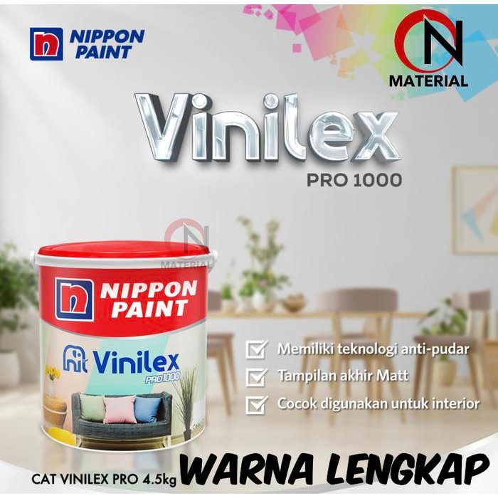 Cat Vinilex Pro 1000 4,5 Kg / 9102 White Putih Promo