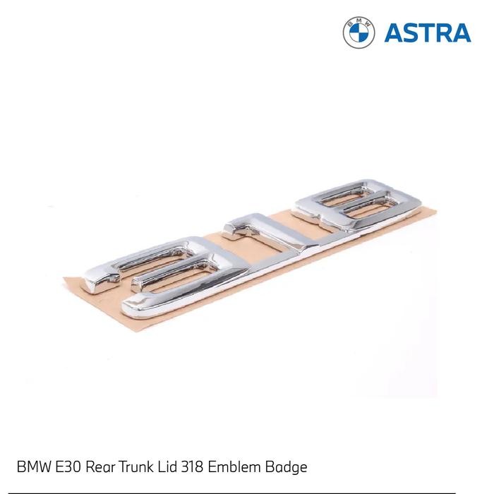 BMW E30 Rear Trunk Lid 318 Emblem Badge