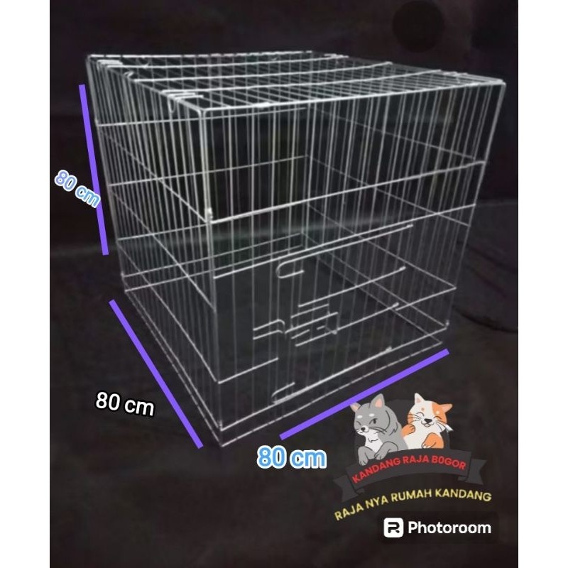 kandang ayam bangkok 80x80x80 sistem lipat pakai ring multi pungsi