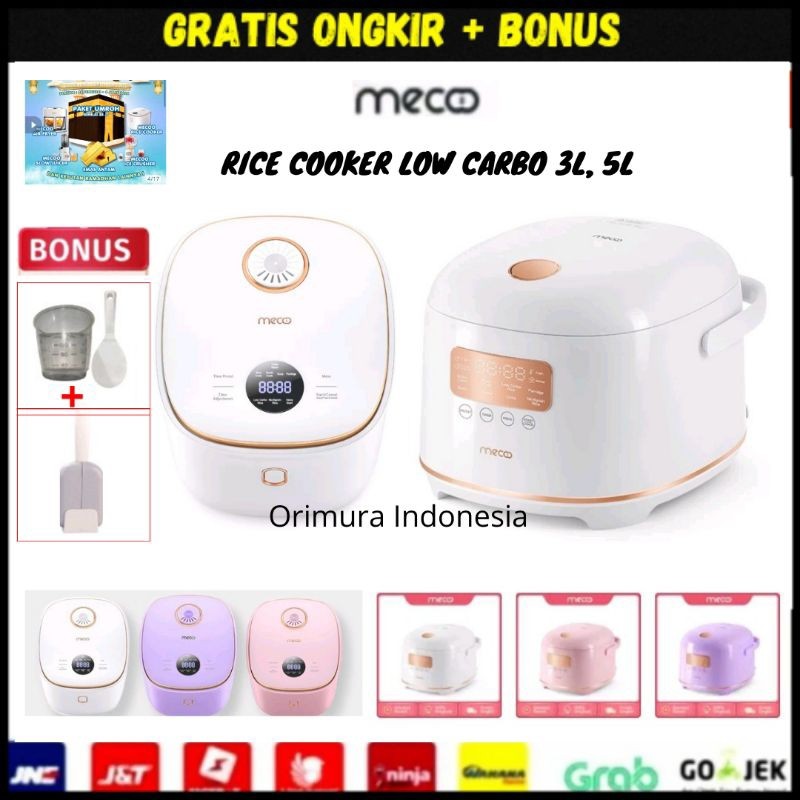 Rice Cooker Digital Mecoo 3L - Low Carbo Rice Cooker - Rendah Gula
