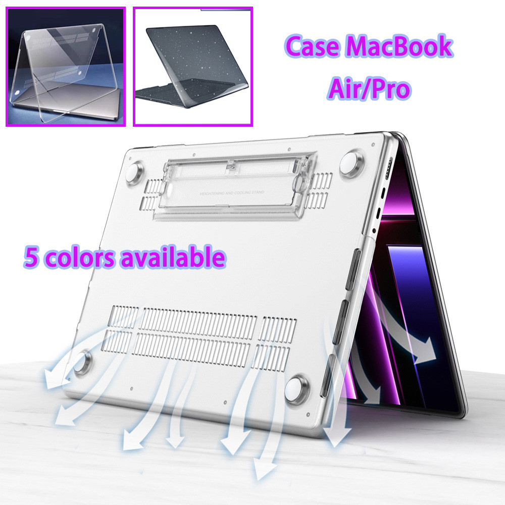 MD Case macbook pro 13.3/13.6 inch MacBook Air M1 Case Transparan Crystal Case New Air Pro Retina 13