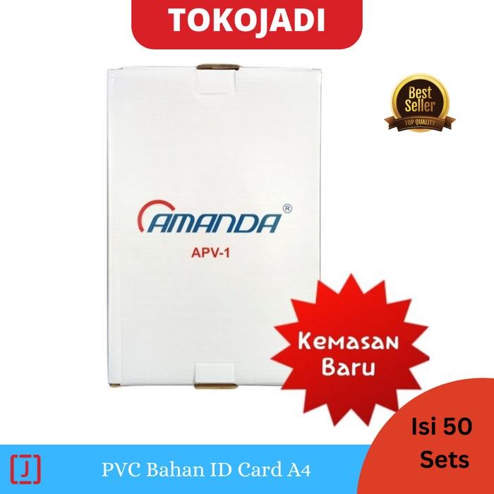 

Kertas PVC Bahan ID Card Instan 50 Set Merk Amanda