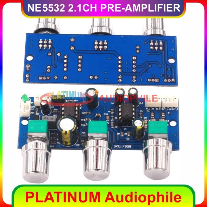 TONE CONTROL NE5532 2.1CH STEREO PRE AMPLIFIER 2.1CH NE5532 SKU-7958