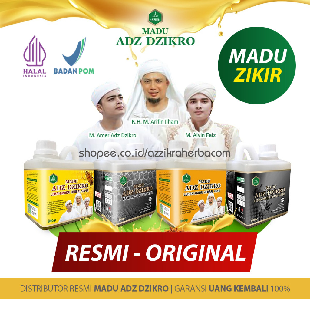 

Madu Adz Dzikro Hutan Herbal Super Original Hitam Pahit Asli 100% 500 gr