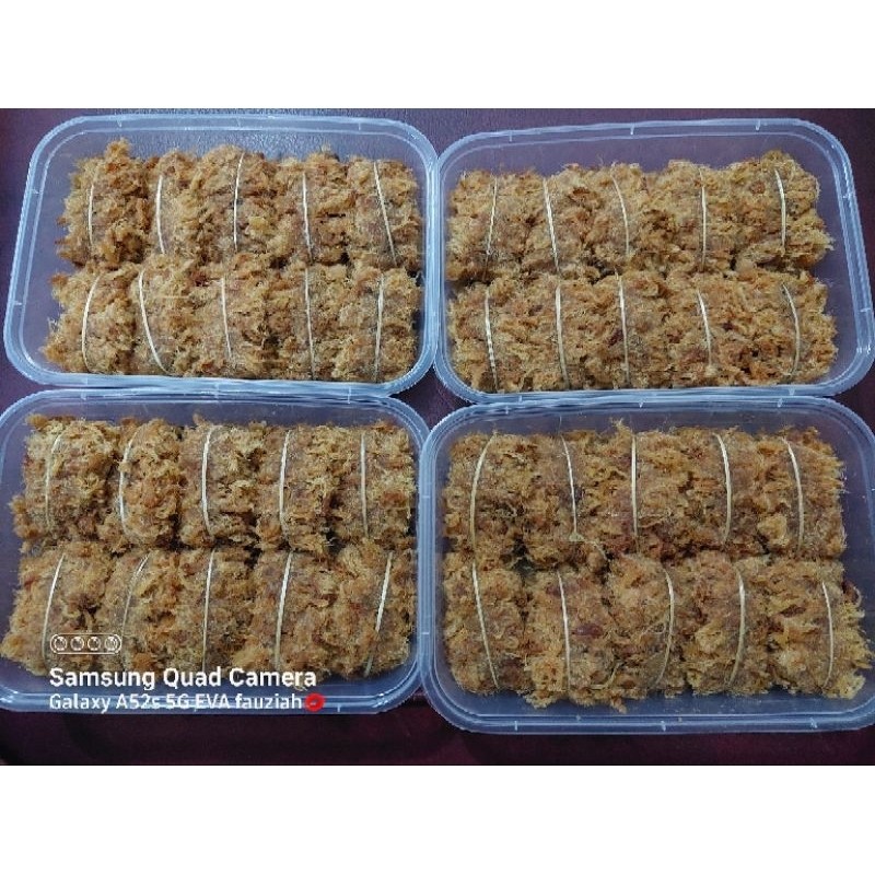 

Gepuk ayam jujut / gepuk jujut ayam / abon ayam (ISI 10 IKAT,box 500 ml,berat 200g)