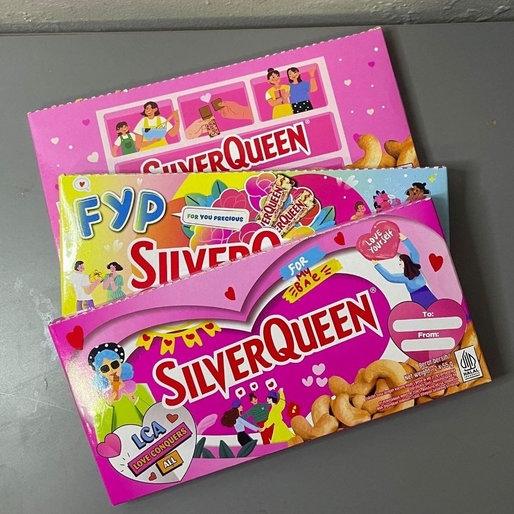

SILVERQUEEN VALENTINE 2 PC X 55 GR LIMITED EDITION CASHEW / PROMO SPECIAL COKLAT VALENTINE