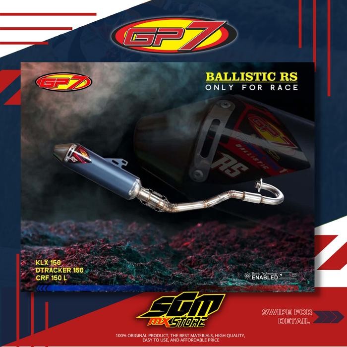 PREMIUM KNALPOT GP7 BALLISTIC RS KLX / CRF ORIGINAL PRODUCT