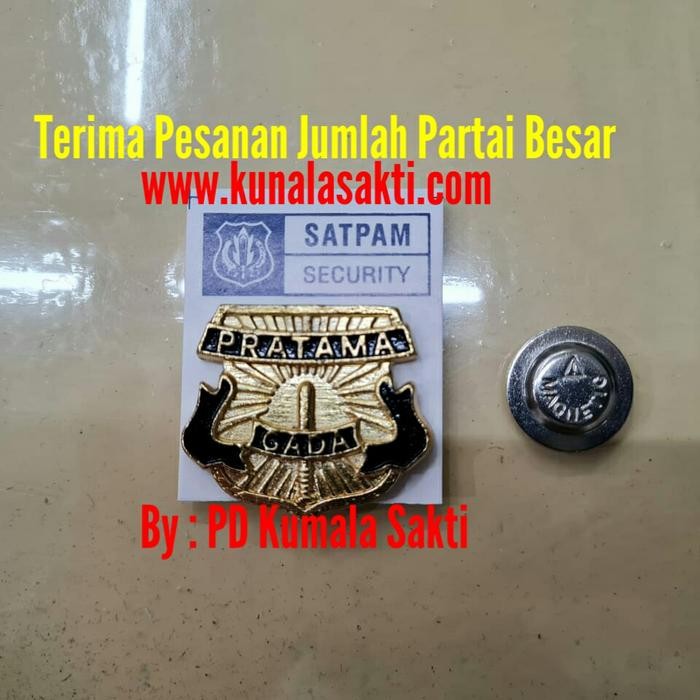 PREMIUM Pin Gada Pratama Magnet Cor BangkokPin Satpam SecurityPangkat Satpam