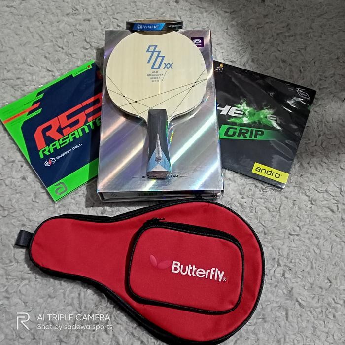 PREMIUM PAKET BET PINGPONG TENIS MEJA YINHE 970XX ALC KARET ANDRO ORI + BONUS