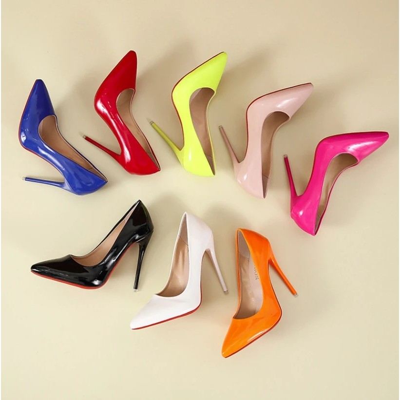 2024 Fashion High Heels 35-45 Plus Size Women Shoes 12cm Thin Stiletto Banquet Wedding Shoes Sexy Po