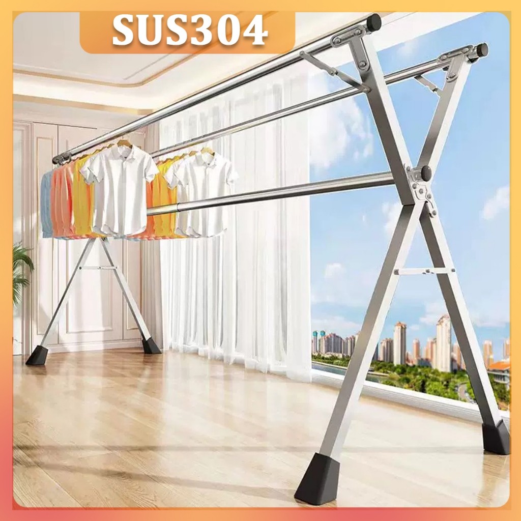 Leaf - SUS-304 Jemuran baju stainless steel/Jemuran Pakaian/Jemuran Baju Lipat Stainless Steel