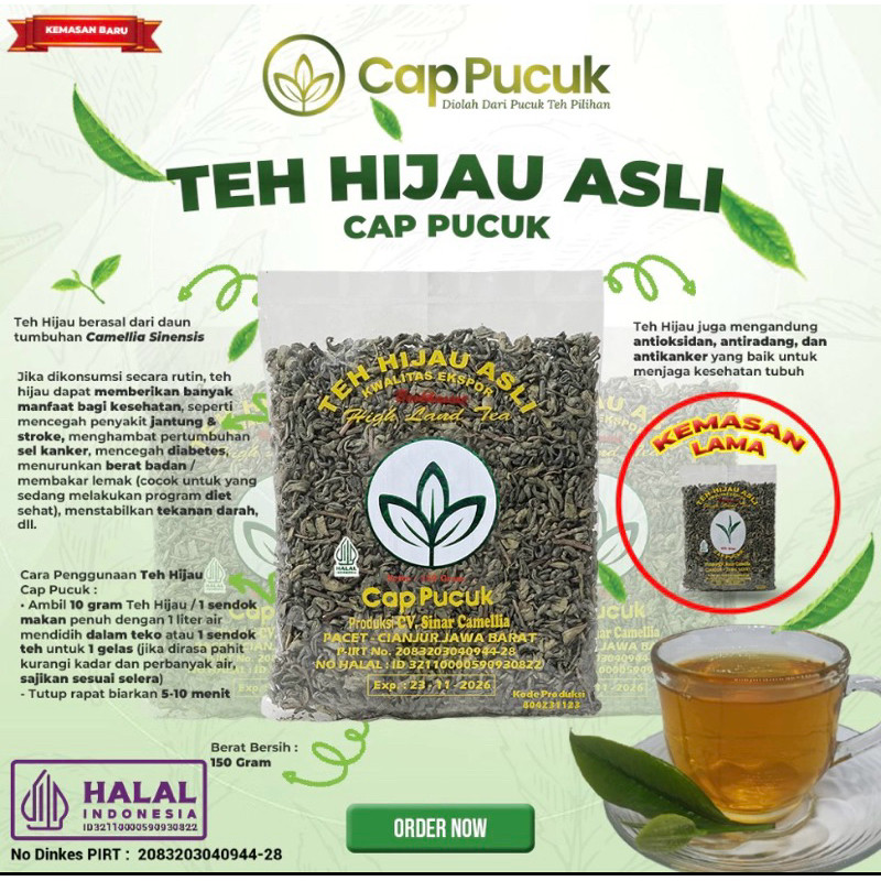 

TEH HIJAU ASLI CAP PUCUK 150GR