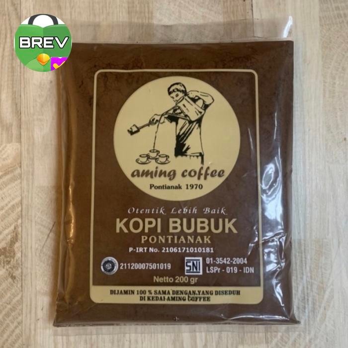 

Terlaris Aming Coffe Kopi Bubuk Aming Pontianak Kemasan 200Gr Robusta Ongkir Termurah