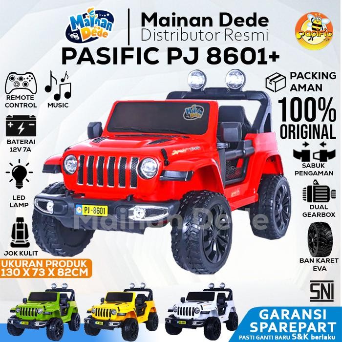 Mainan Mobil Aki Anak Jeep Rubicon Pasific Pj8601 Pj 8601