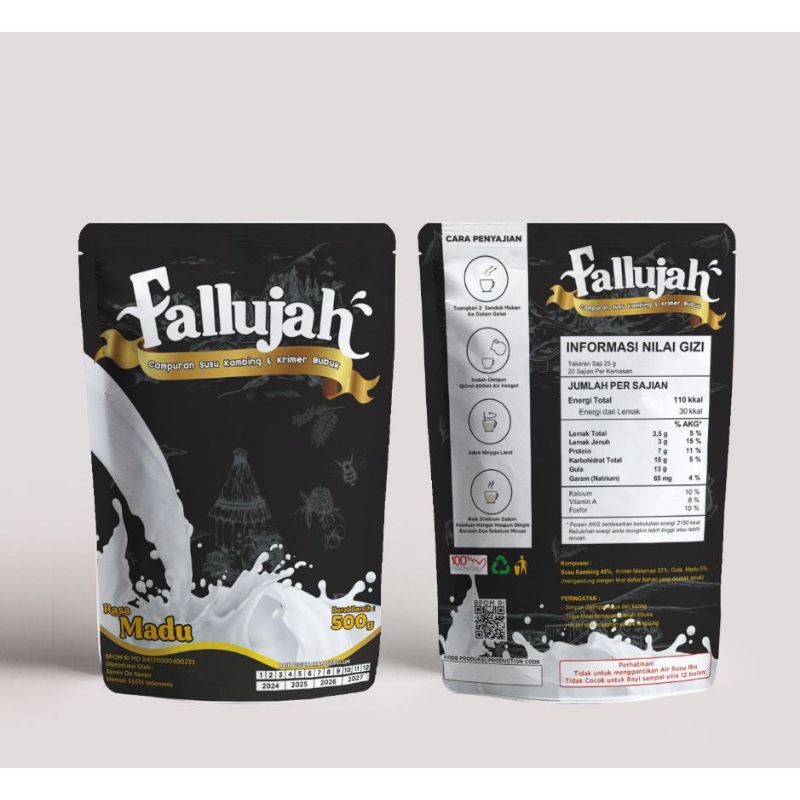 

FALLUJAH VARIAN MADU kemasan terbaru BPOM