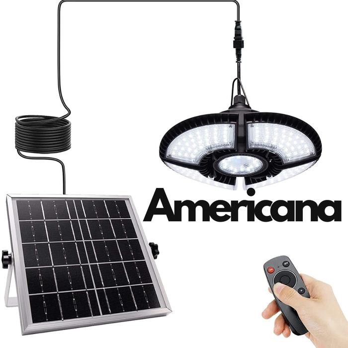 Lampu Solar Outdoor High Quality Lampu Gantung Outdoor Solar PIR IP65 Cool White with Remote