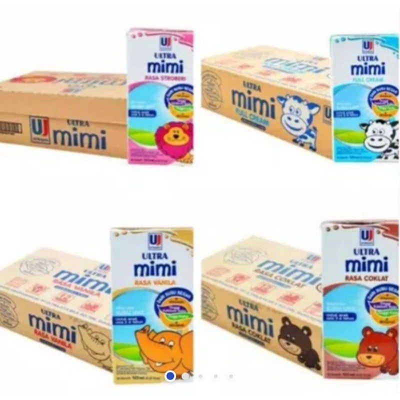 

ultra milk Mimi 125ml coklat, strawberry, fullcream