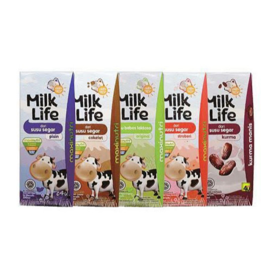 

Susu UHT MILK LIFE Varian Rasa 200ml x 24 pcs (1 Karton)