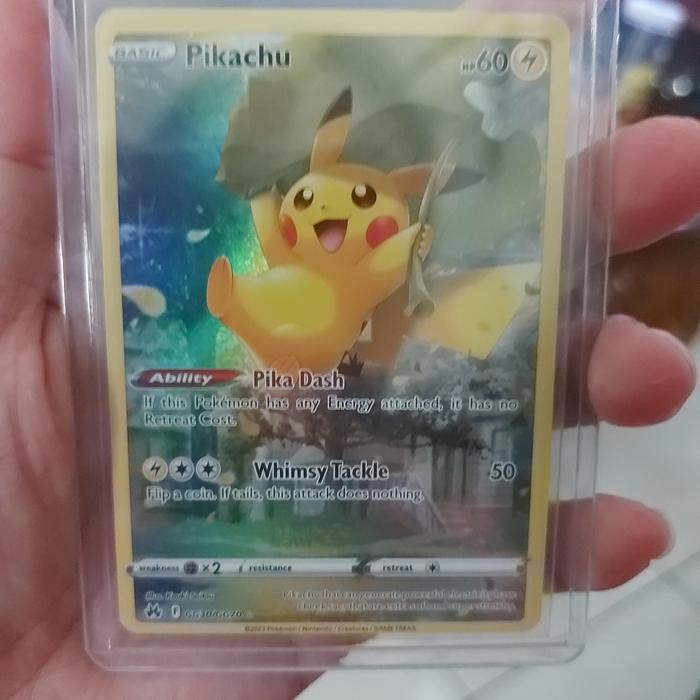 Pikachu AR crown zenith English pokemon card