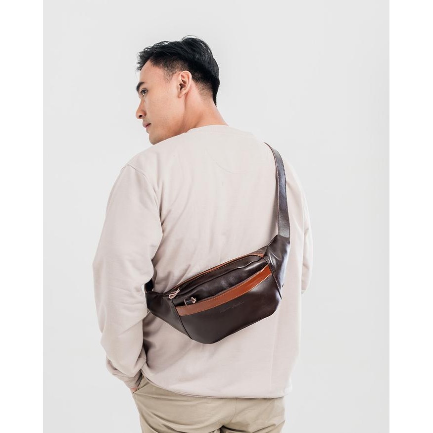[Kenes Wallts] Tas Pinggang Waist Bag Kulit Asli Premium Messi Pullup - Kenes Leather