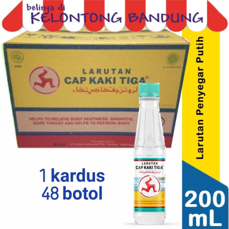 

Larutan Penyegar Cap Kaki Tiga Botol 200 ml / 500 ml per dus / box / karton