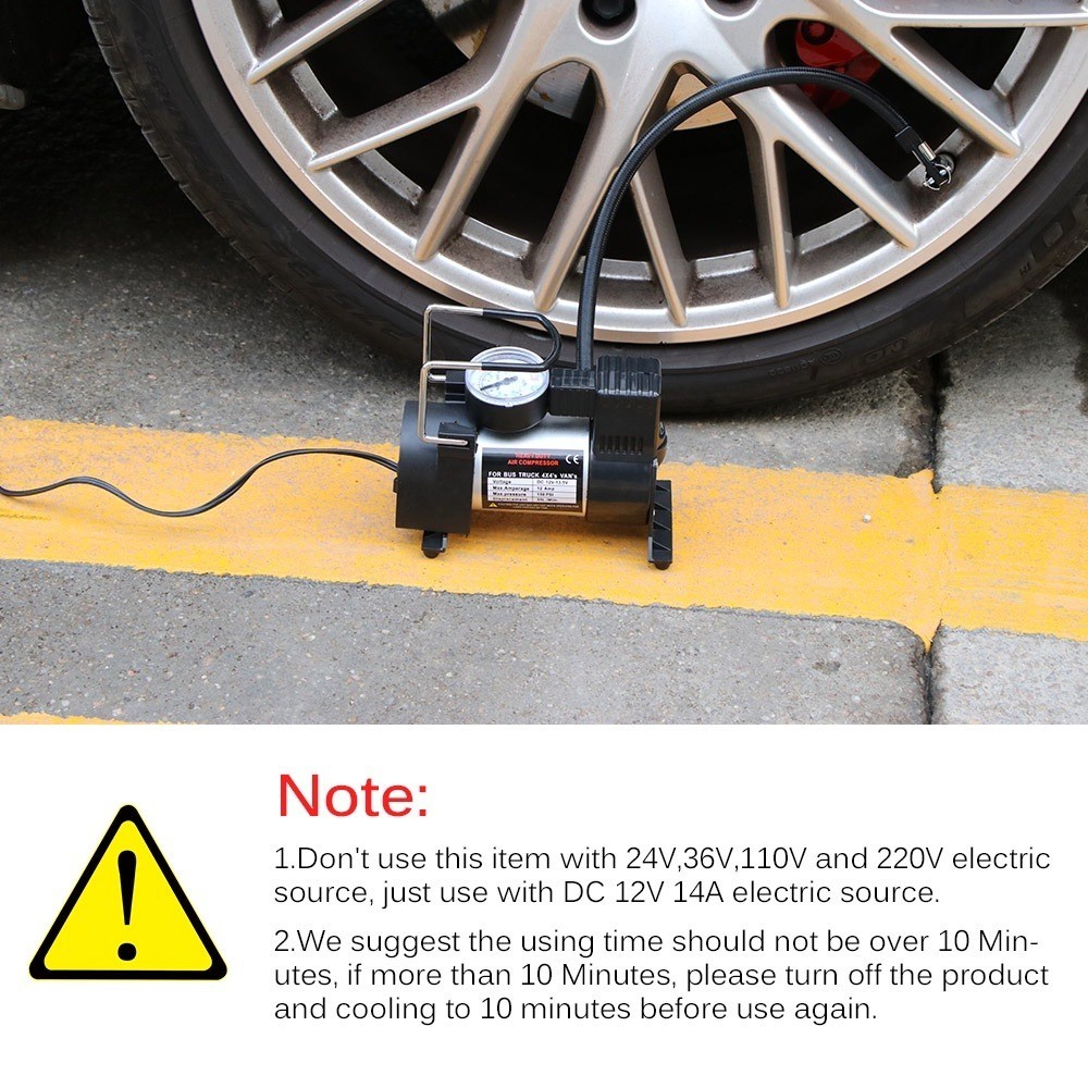 12v silinder multi-fungsi tekanan tinggi untuk mobil Kompresor Angin Mini Elektrik / Pompa Ban Mobil