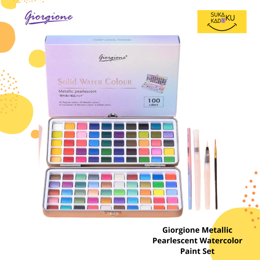 

Meriyah Storee - Giorgione Giorgione Solid Water Colour Metallic Pearlescent 100 Colors G-ZG100