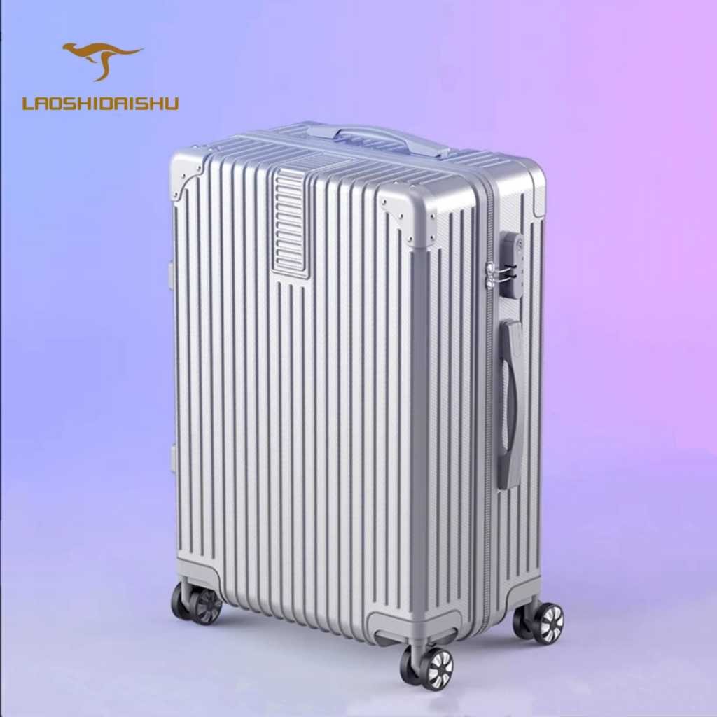 Laoshidaishu Koper 24 Inch jumbo 22 inch Kabin Bagasi Koper Tas Travel Polo besar anak