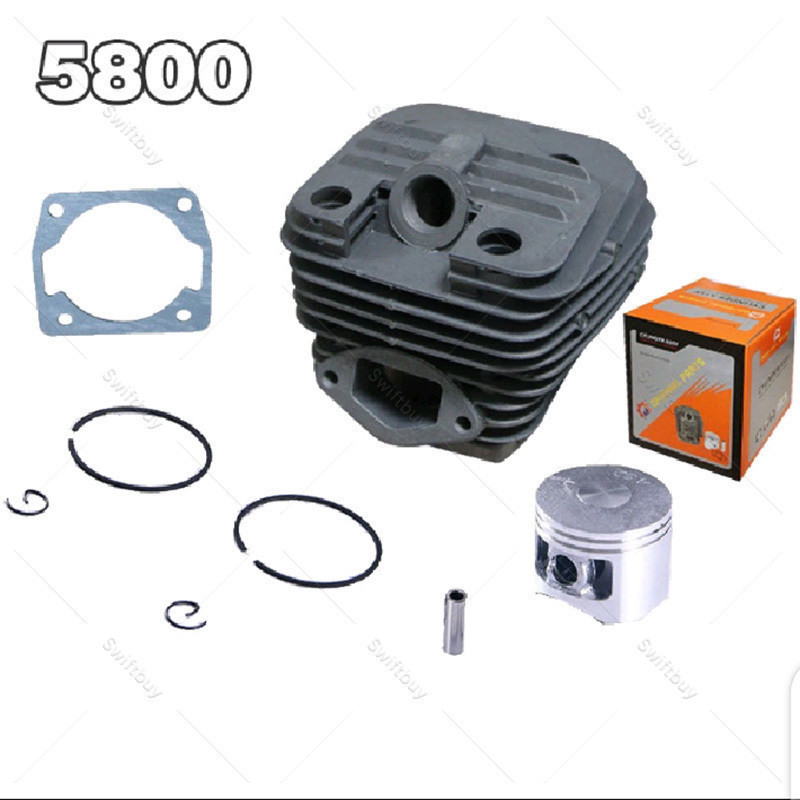 58CC Chainsaw Cylinder Piston Kit / 5800 / 45.2MM / Cylinder Block Assy Komplit Blok Chainsaw 58cc /