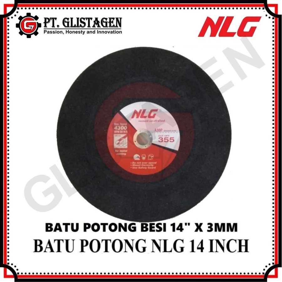 NLG Batu Potong Besi Cut Off 14" inch / Cutting Wheel / Mata Pisau Potong Besi Alumunium NLG