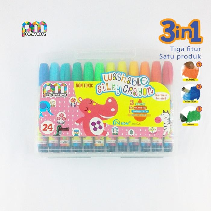 

Art - Crayon Silky Paintmate 24 Warna Bonus Kuas Di Dalamnya