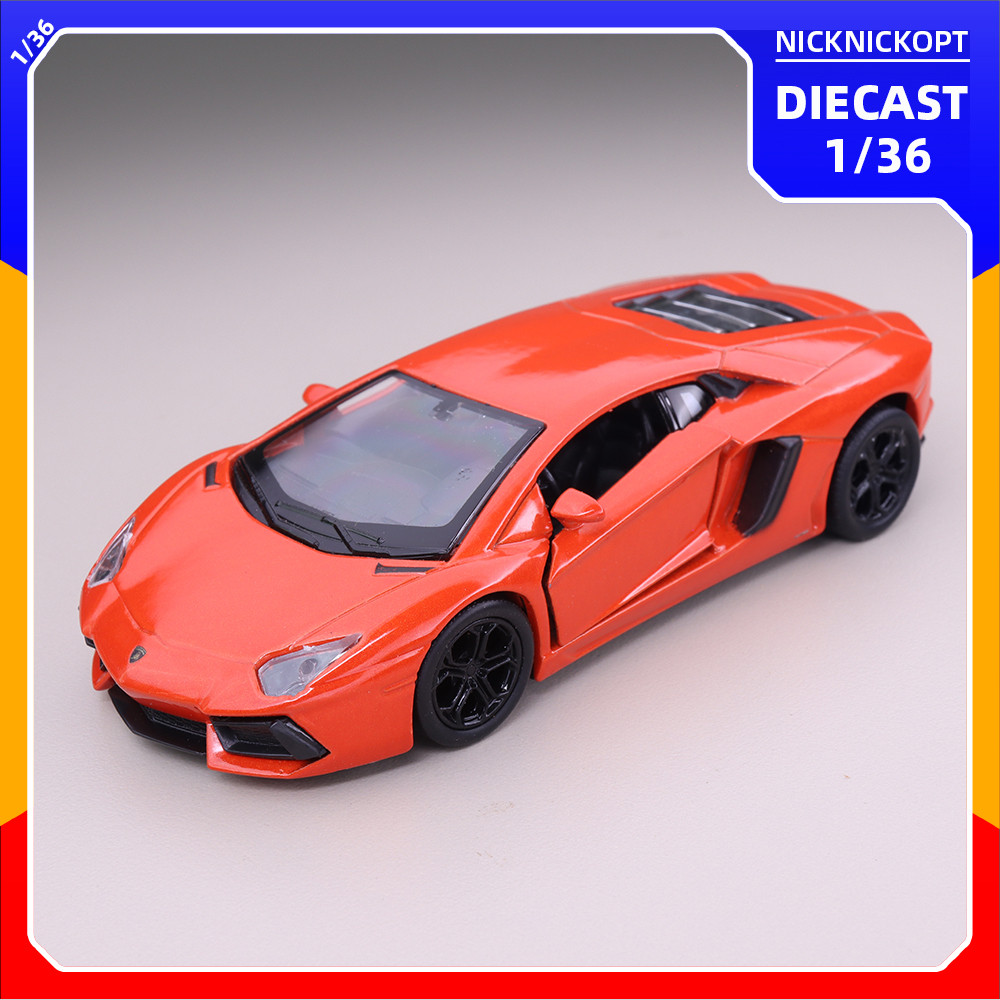 Miniatur Mobil Welly Lamborghini Aventador-LP700 Diecast Skala 1:36 Mainan Koleksi