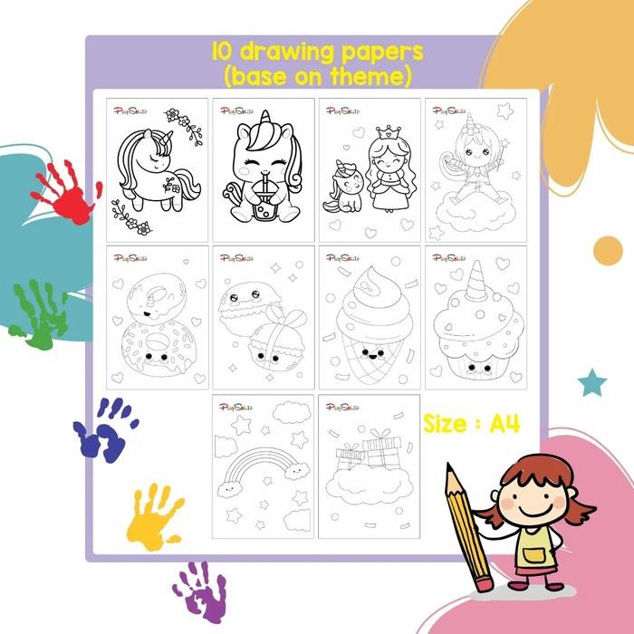

Art - Painting Kit Anak Paket Kertas Seni Lukis Mewarna Hampers Goodie Ultah