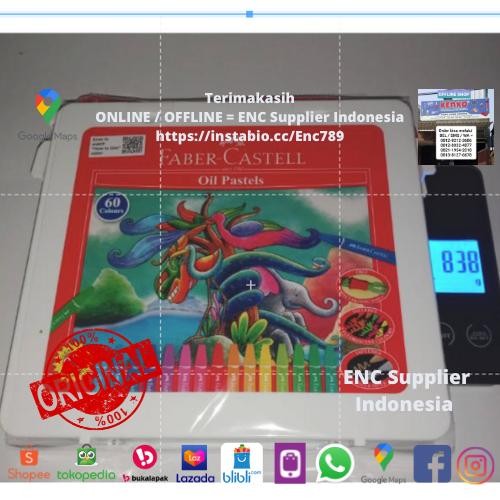 

Art - Crayon Oil Pastels Faber Castell Putih 60 Warna Box Kotak Putih