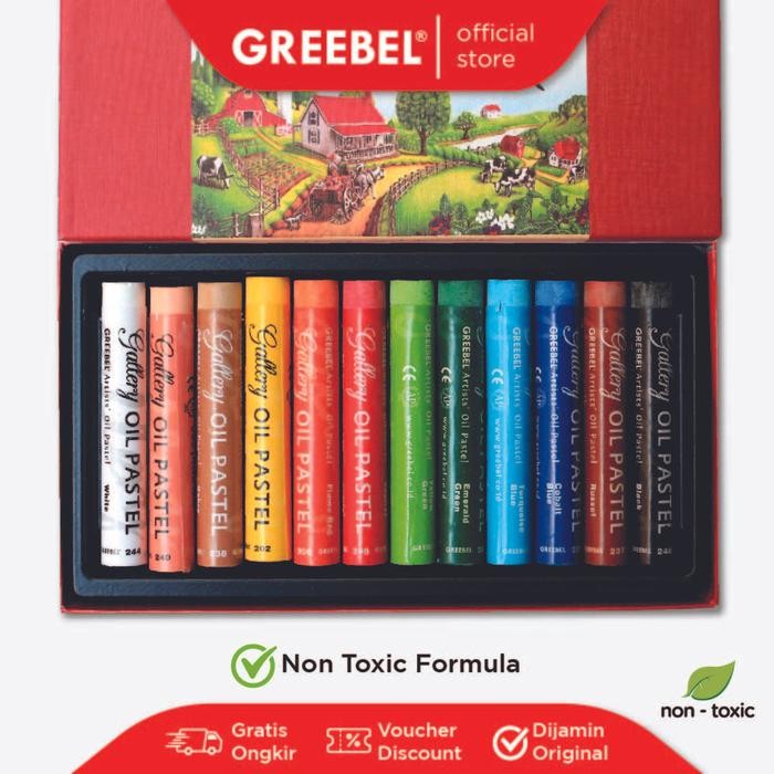 

Art - Greebel Crayon Artist Oil Pastel 12 Warna