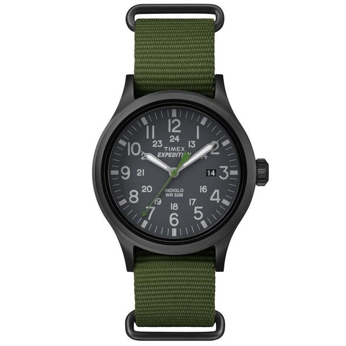 Timex Tw4B04700, Men Expedition Green Nylon Watch Scout Indiglo Presiden Prabowo Subianto