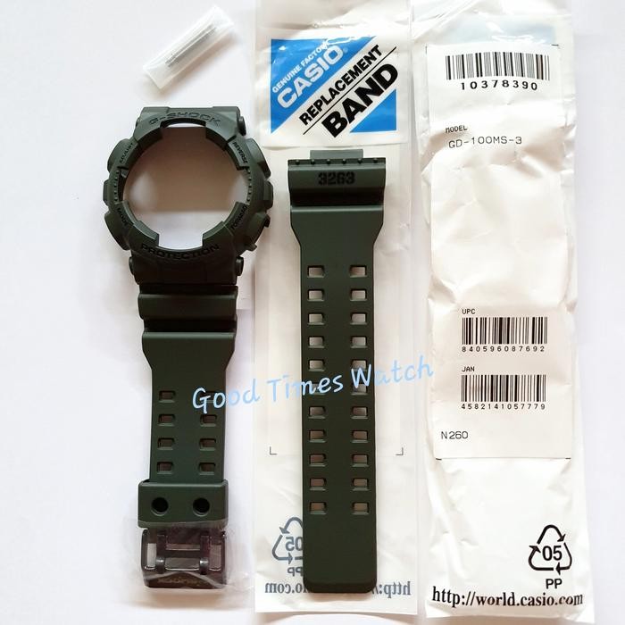 Paket Bezel Strap G-Shock Gd-100Ms-3 / Gd-100 Ga-100 Casio Original