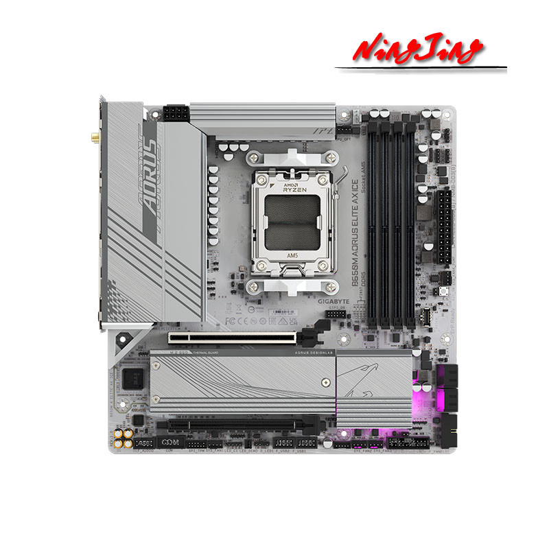 GIGABYTE New B650M AORUS ELITE AX ICE Micro-ATX AMD B650 DDR5 192GB DDR5 8000 (OC) MHz M.2 Wi-Fi 6E 