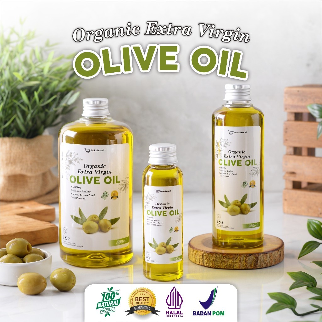 

Organic Extra Virgin Olive Oil Pure 100% EVOO Minyak Zaitun Extra Virgin Murni