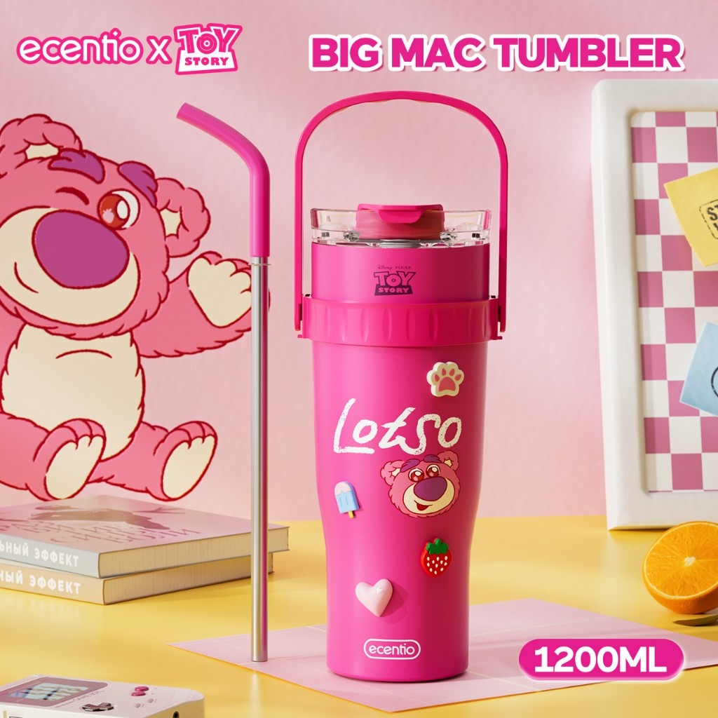 Cerry Boomss - Toy Storyecentio x Disney Tumbler Lotso Stainless 1200ml Tumbler Korea Lucu Tumbler