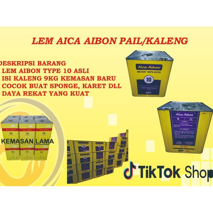 

Neosign - Lem Aica Aibon Type 10 Lem Kuning Blek Isi 9 Kg