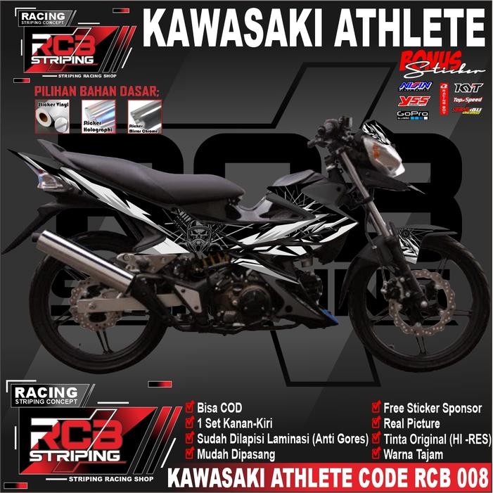 PREMIUM Striping Sticker Motor Athlete Semifull - Striping Motor Kawasaki Athlete RCB 008
