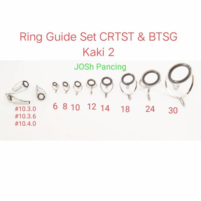 ring guide set kaki 2 mamarit marit joran laut lengkap cincin torzite