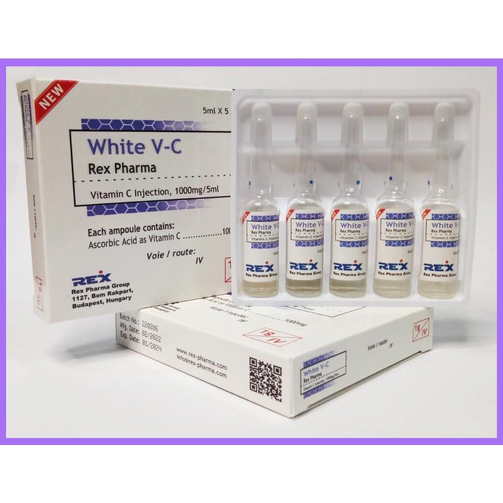 White V-C 1mg Vitamin C Injeksi / Vitamin C Injection