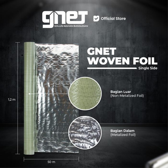 GNET Foil Peredam Panas Woven Alumunium Insulasi Atap
