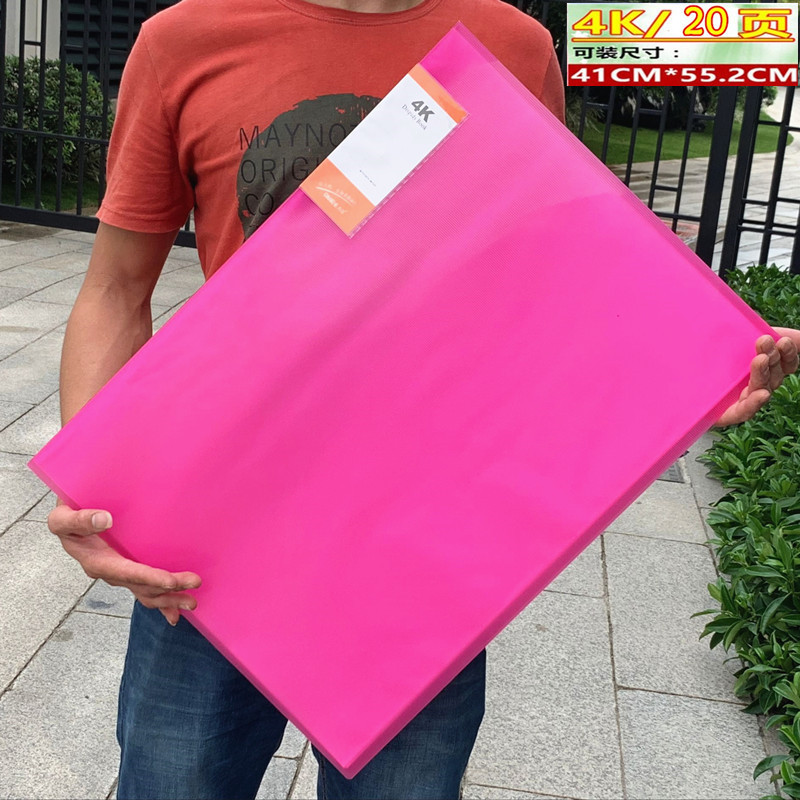 Transparent A2 Data Book Engineering Drawing Book 4 Open Folder 4K Sketching Book 40 Page Drawing Po