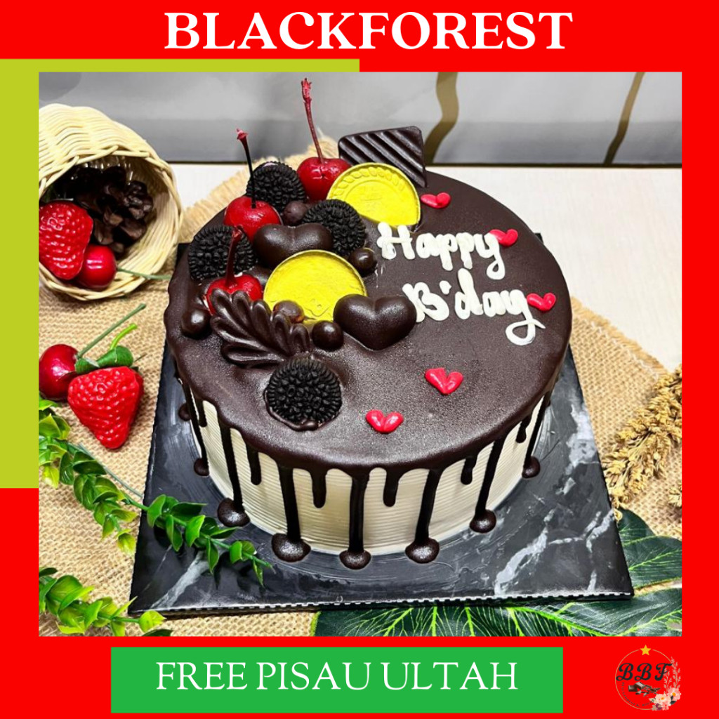 

Kue Ulang Tahun / Birthday Cake / Blackforest / Cake Ulang Tahun /Korean Cake / Kue Ultah